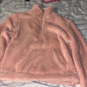 Pink fuzzy sweater